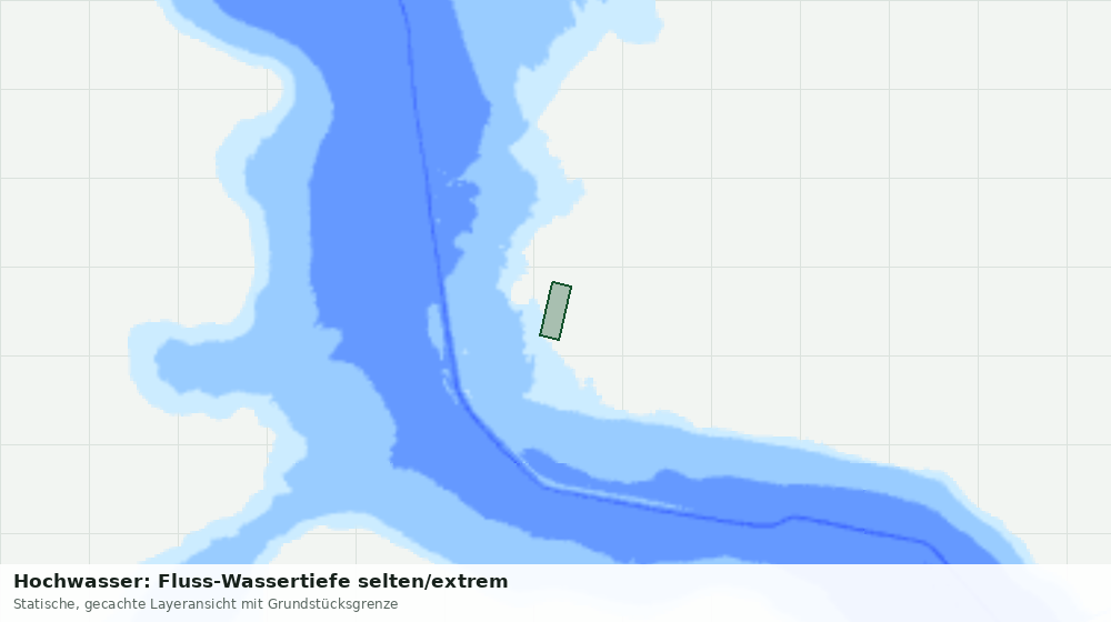 Statische Kartenansicht: Hochwasser: Fluss-Wassertiefe selten/extrem
