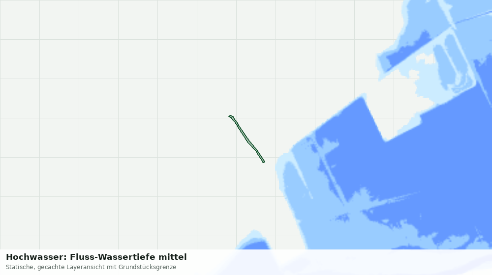 Statische Kartenansicht: Hochwasser: Fluss-Wassertiefe mittel