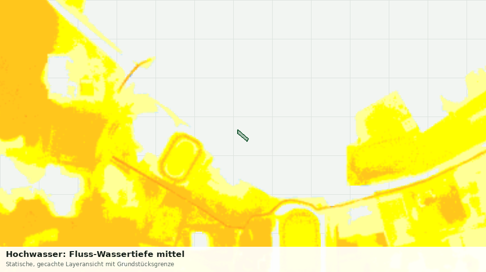 Statische Kartenansicht: Hochwasser: Fluss-Wassertiefe mittel