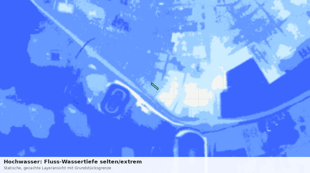 Statische Kartenansicht: Hochwasser: Fluss-Wassertiefe selten/extrem