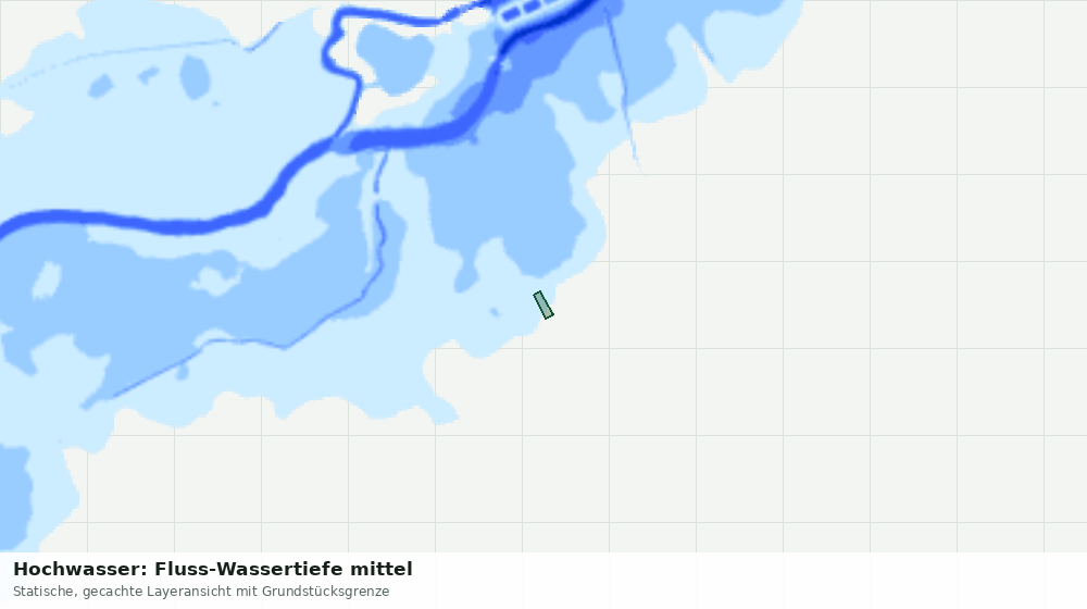 Statische Kartenansicht: Hochwasser: Fluss-Wassertiefe mittel