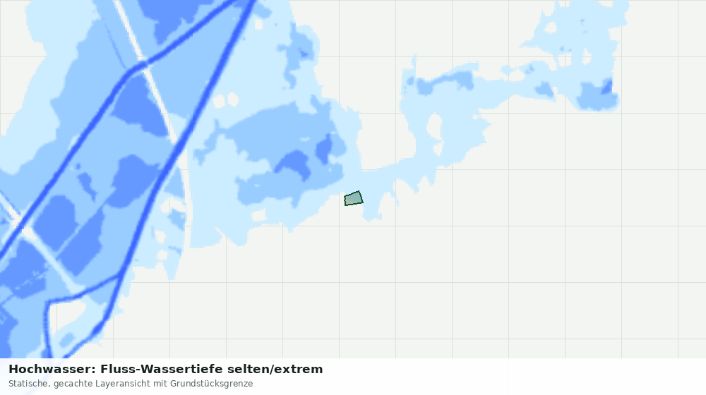 Statische Kartenansicht: Hochwasser: Fluss-Wassertiefe selten/extrem