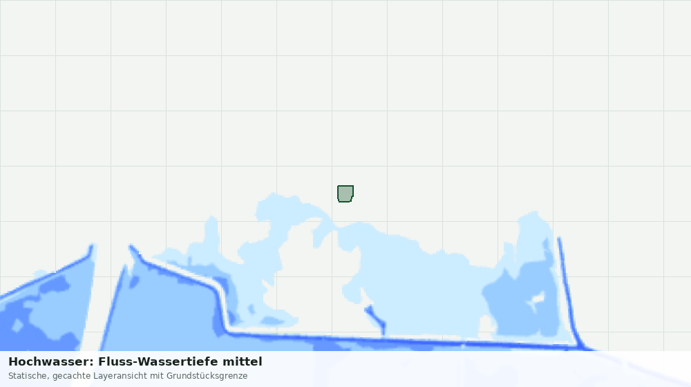 Statische Kartenansicht: Hochwasser: Fluss-Wassertiefe mittel