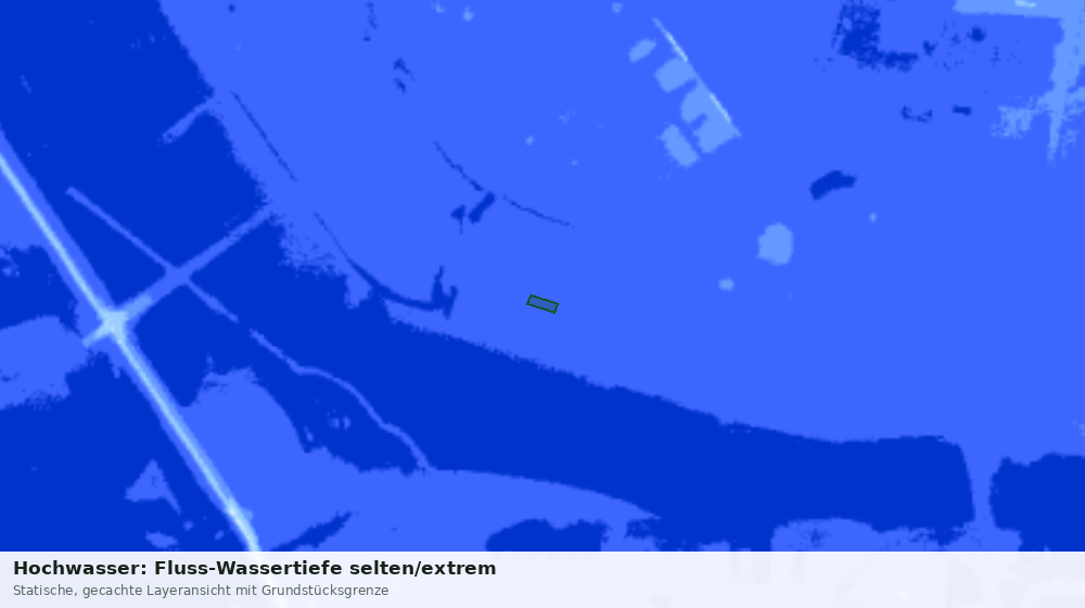 Statische Kartenansicht: Hochwasser: Fluss-Wassertiefe selten/extrem
