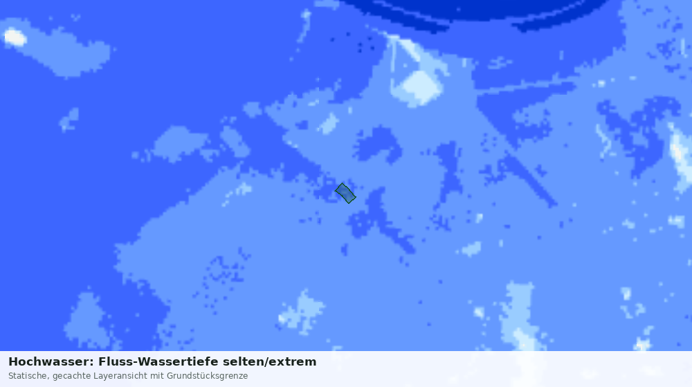 Statische Kartenansicht: Hochwasser: Fluss-Wassertiefe selten/extrem