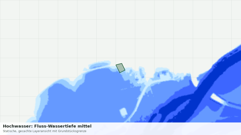 Statische Kartenansicht: Hochwasser: Fluss-Wassertiefe mittel