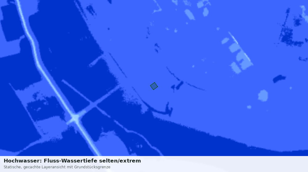 Statische Kartenansicht: Hochwasser: Fluss-Wassertiefe selten/extrem