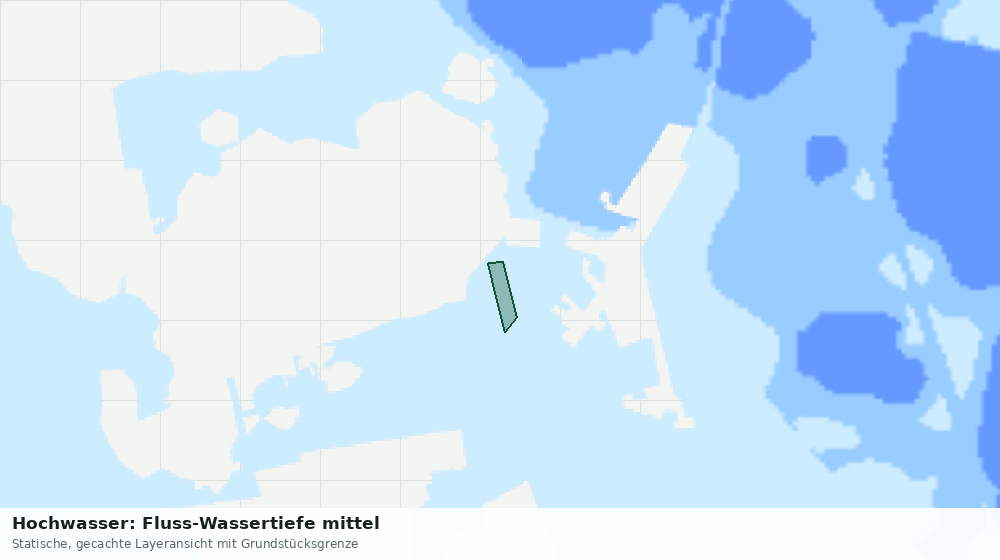 Statische Kartenansicht: Hochwasser: Fluss-Wassertiefe mittel