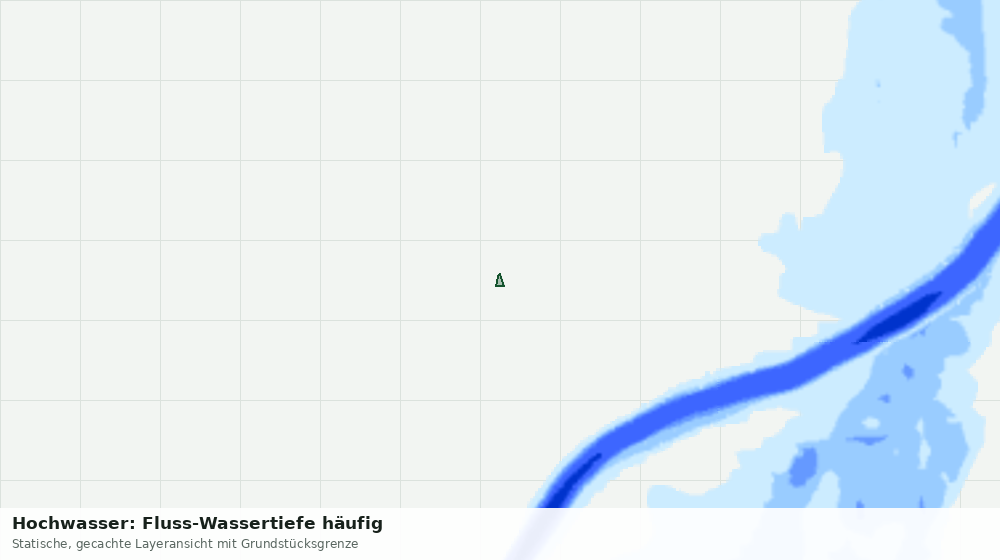 Statische Kartenansicht: Hochwasser: Fluss-Wassertiefe häufig