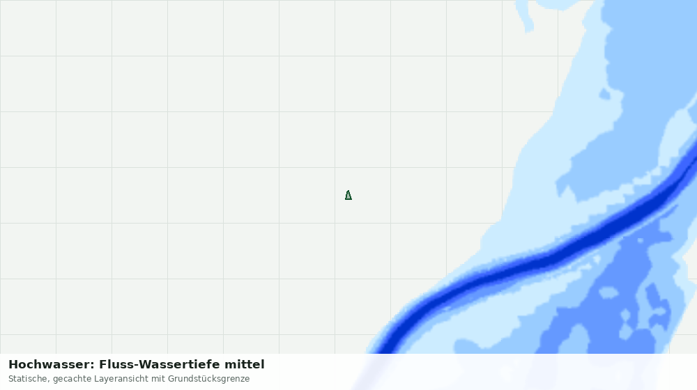 Statische Kartenansicht: Hochwasser: Fluss-Wassertiefe mittel