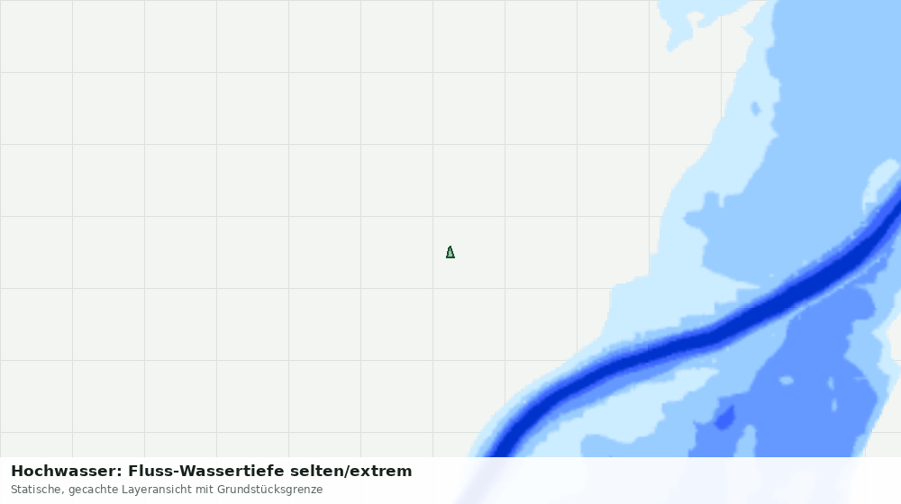 Statische Kartenansicht: Hochwasser: Fluss-Wassertiefe selten/extrem