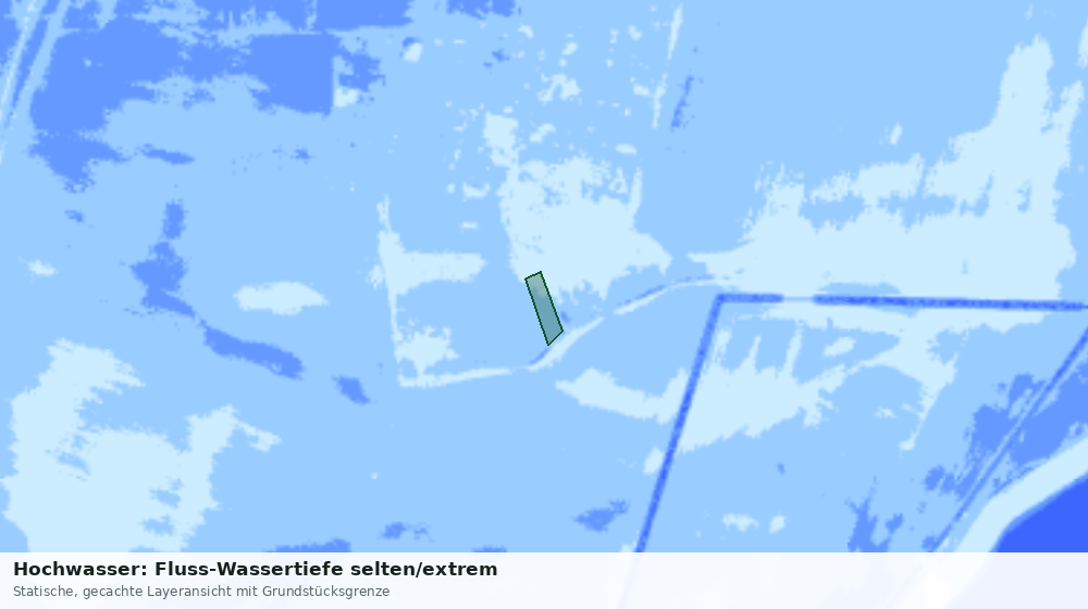 Statische Kartenansicht: Hochwasser: Fluss-Wassertiefe selten/extrem