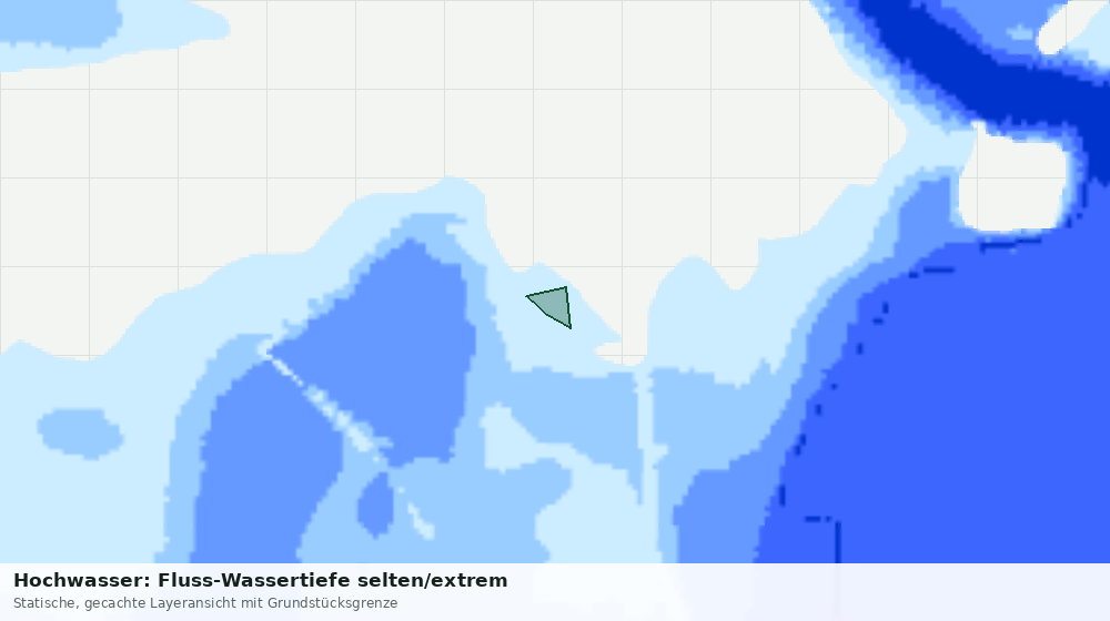Statische Kartenansicht: Hochwasser: Fluss-Wassertiefe selten/extrem