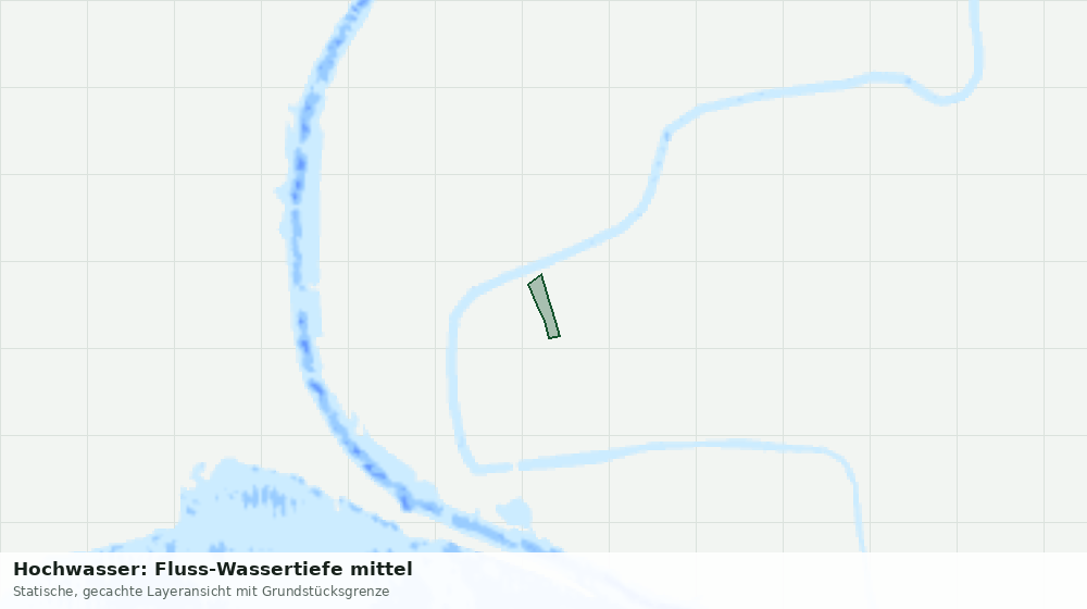 Statische Kartenansicht: Hochwasser: Fluss-Wassertiefe mittel