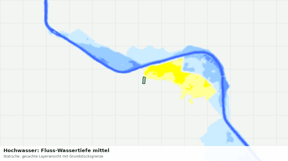 Statische Kartenansicht: Hochwasser: Fluss-Wassertiefe mittel