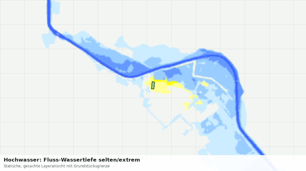Statische Kartenansicht: Hochwasser: Fluss-Wassertiefe selten/extrem