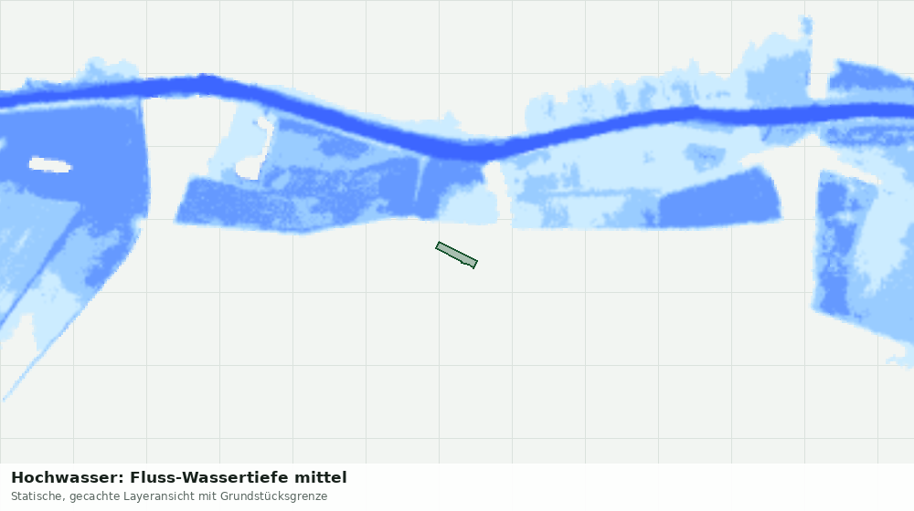 Statische Kartenansicht: Hochwasser: Fluss-Wassertiefe mittel