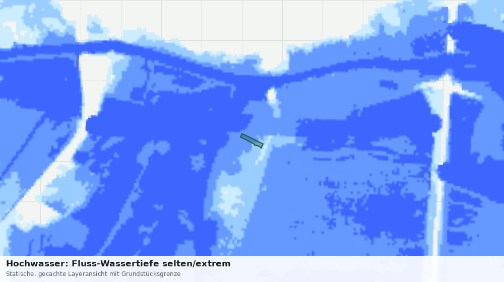 Statische Kartenansicht: Hochwasser: Fluss-Wassertiefe selten/extrem