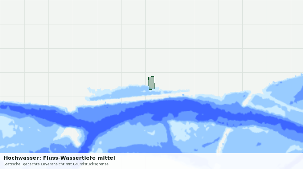 Statische Kartenansicht: Hochwasser: Fluss-Wassertiefe mittel
