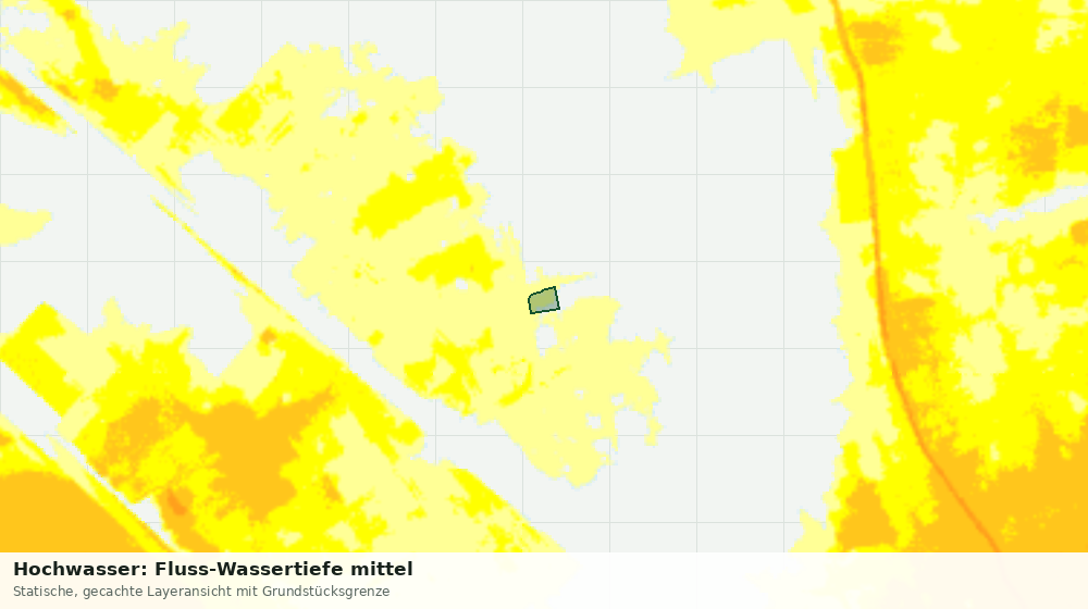 Statische Kartenansicht: Hochwasser: Fluss-Wassertiefe mittel