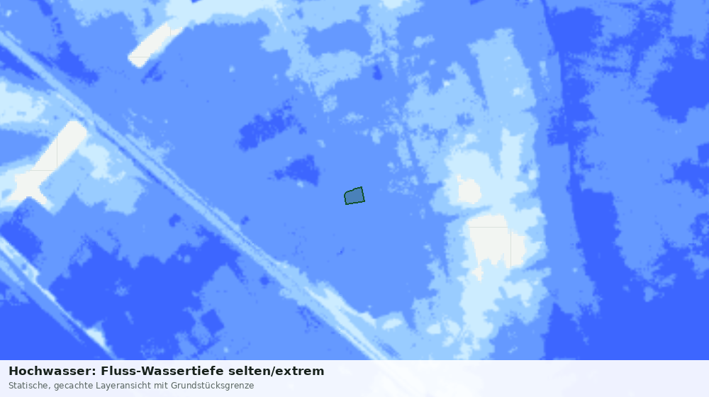 Statische Kartenansicht: Hochwasser: Fluss-Wassertiefe selten/extrem