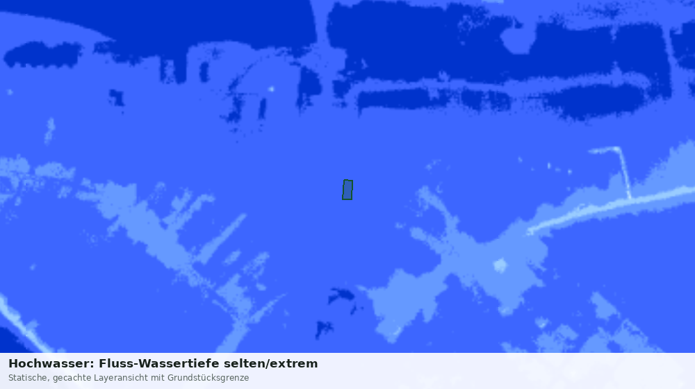 Statische Kartenansicht: Hochwasser: Fluss-Wassertiefe selten/extrem
