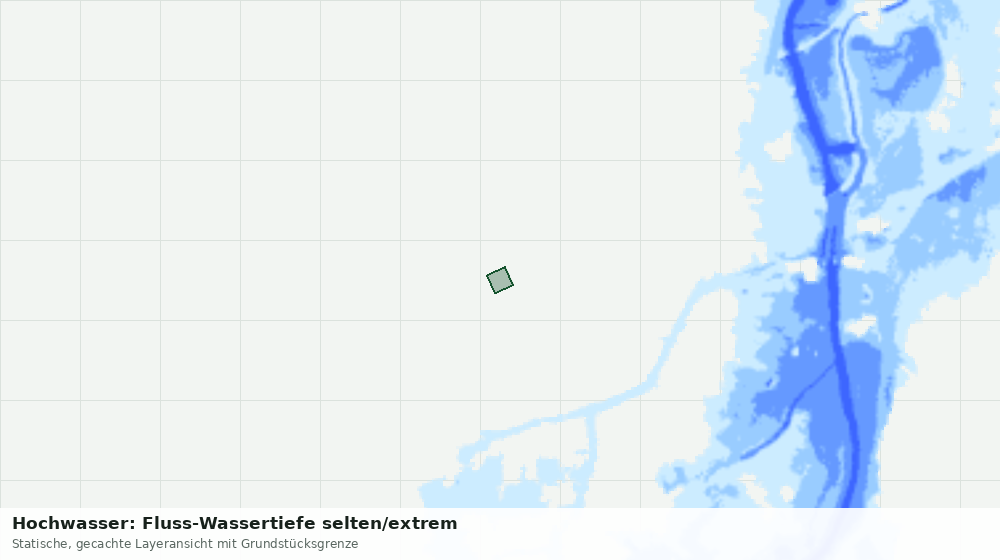 Statische Kartenansicht: Hochwasser: Fluss-Wassertiefe selten/extrem