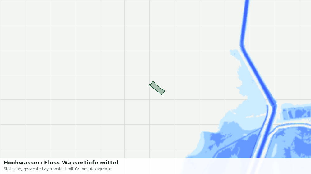 Statische Kartenansicht: Hochwasser: Fluss-Wassertiefe mittel