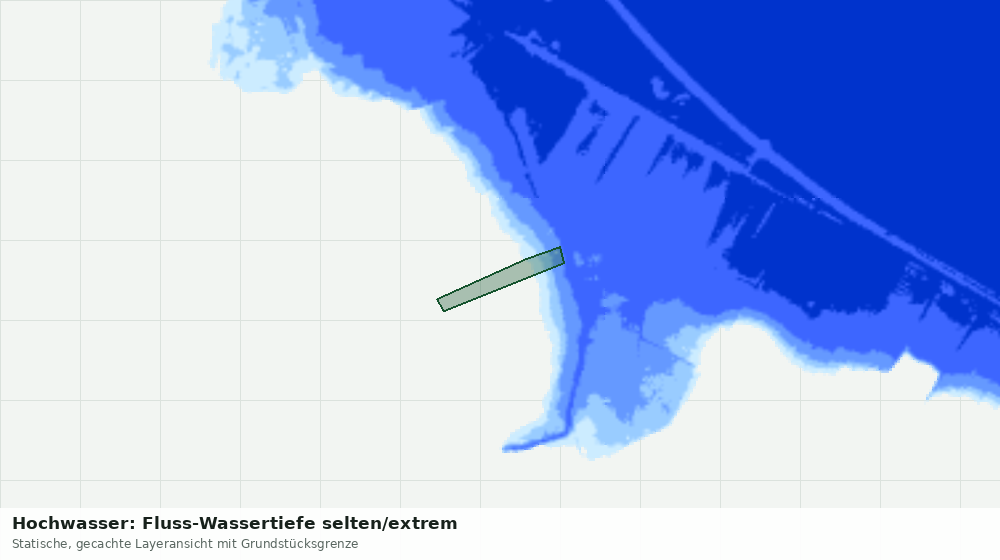 Statische Kartenansicht: Hochwasser: Fluss-Wassertiefe selten/extrem