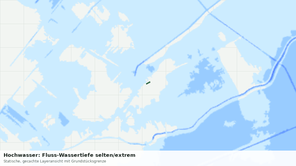 Statische Kartenansicht: Hochwasser: Fluss-Wassertiefe selten/extrem