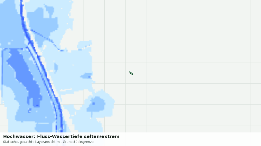 Statische Kartenansicht: Hochwasser: Fluss-Wassertiefe selten/extrem