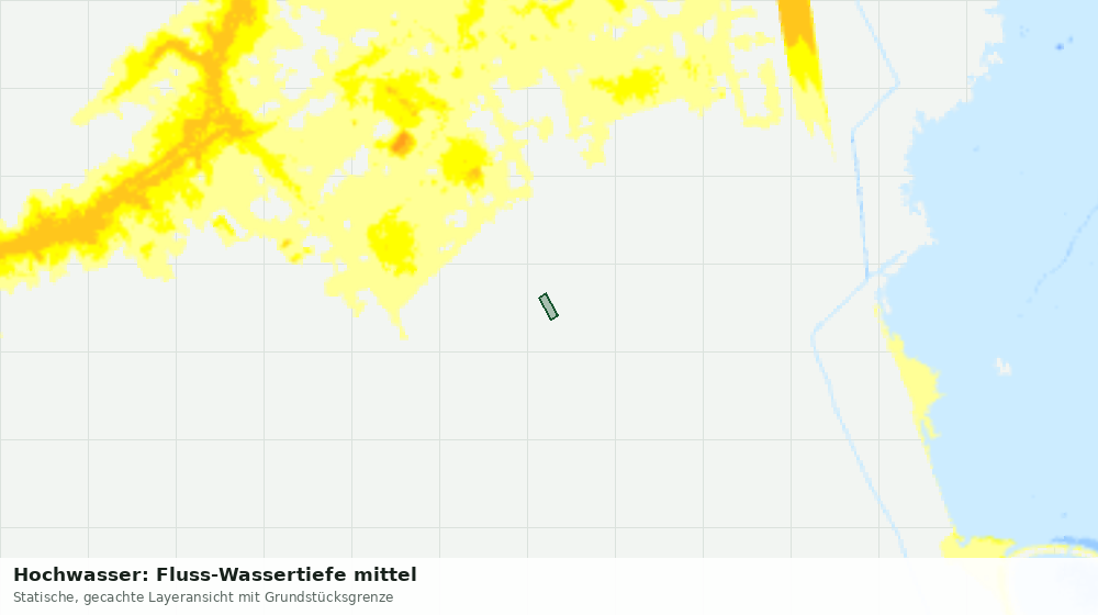 Statische Kartenansicht: Hochwasser: Fluss-Wassertiefe mittel