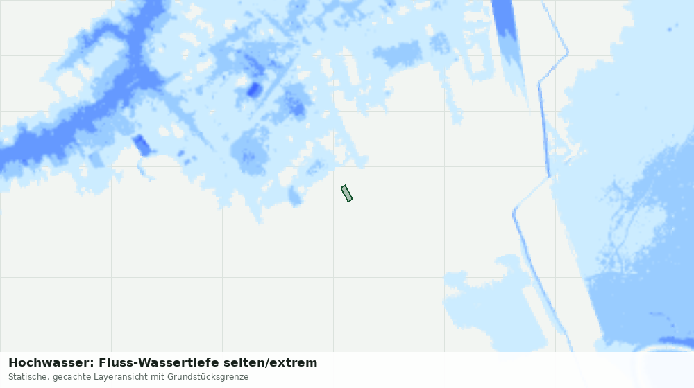 Statische Kartenansicht: Hochwasser: Fluss-Wassertiefe selten/extrem