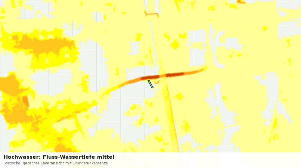 Statische Kartenansicht: Hochwasser: Fluss-Wassertiefe mittel