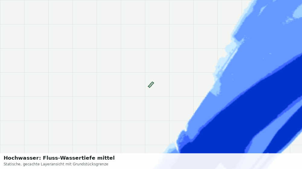 Statische Kartenansicht: Hochwasser: Fluss-Wassertiefe mittel