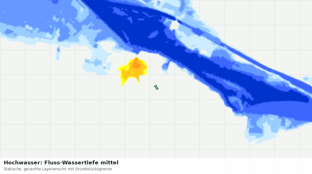 Statische Kartenansicht: Hochwasser: Fluss-Wassertiefe mittel