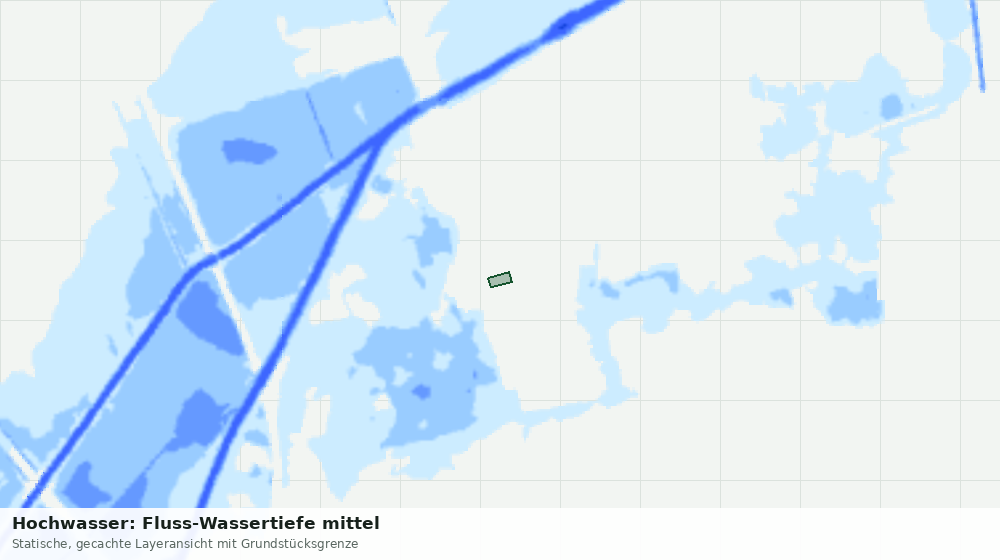 Statische Kartenansicht: Hochwasser: Fluss-Wassertiefe mittel