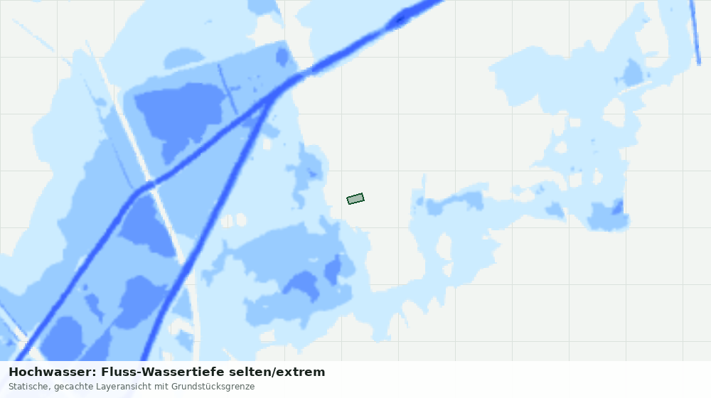 Statische Kartenansicht: Hochwasser: Fluss-Wassertiefe selten/extrem