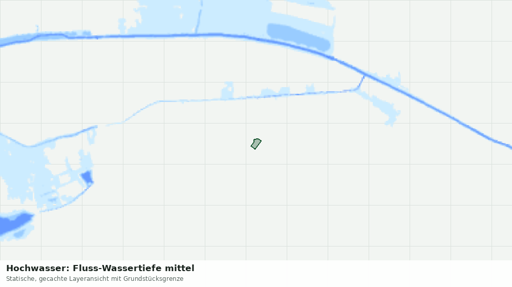 Statische Kartenansicht: Hochwasser: Fluss-Wassertiefe mittel