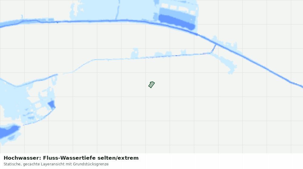 Statische Kartenansicht: Hochwasser: Fluss-Wassertiefe selten/extrem