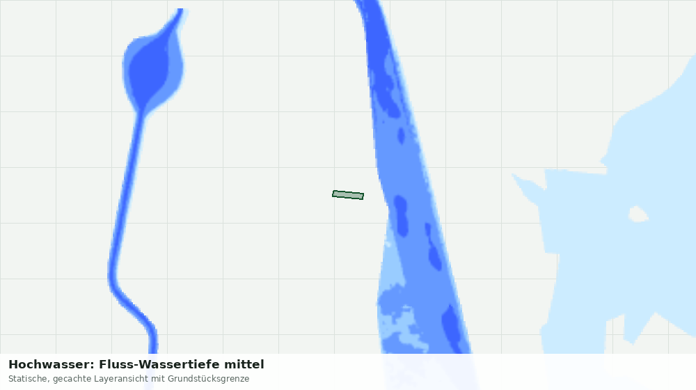 Statische Kartenansicht: Hochwasser: Fluss-Wassertiefe mittel