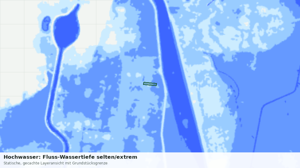 Statische Kartenansicht: Hochwasser: Fluss-Wassertiefe selten/extrem