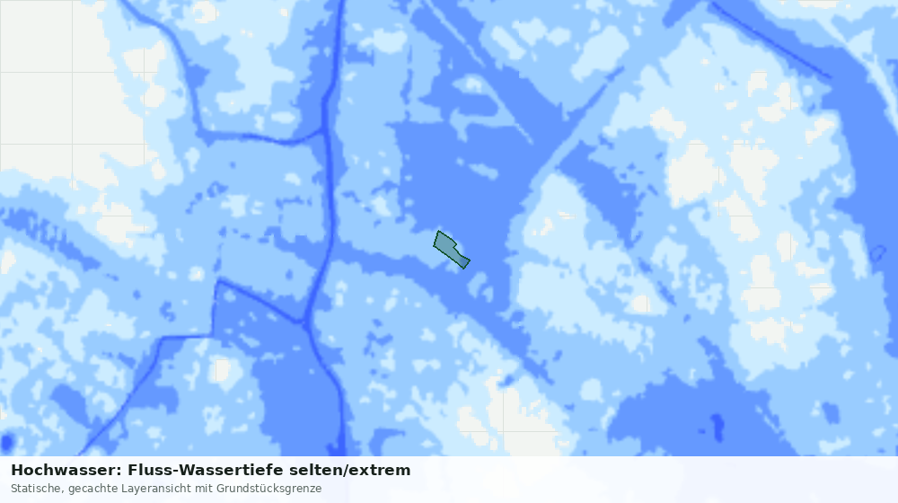Statische Kartenansicht: Hochwasser: Fluss-Wassertiefe selten/extrem
