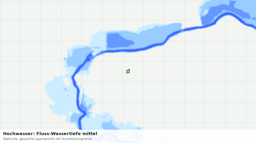 Statische Kartenansicht: Hochwasser: Fluss-Wassertiefe mittel