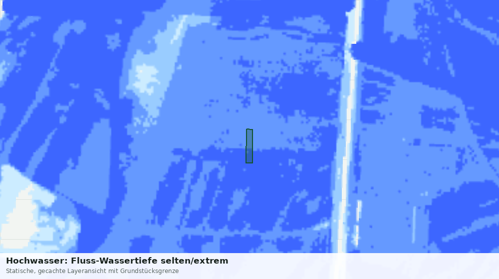 Statische Kartenansicht: Hochwasser: Fluss-Wassertiefe selten/extrem