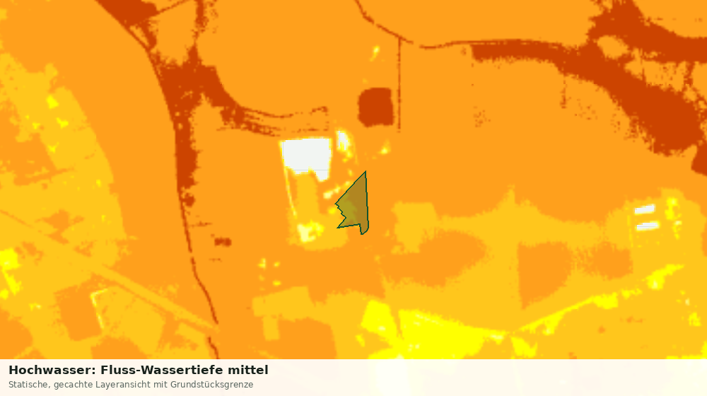 Statische Kartenansicht: Hochwasser: Fluss-Wassertiefe mittel