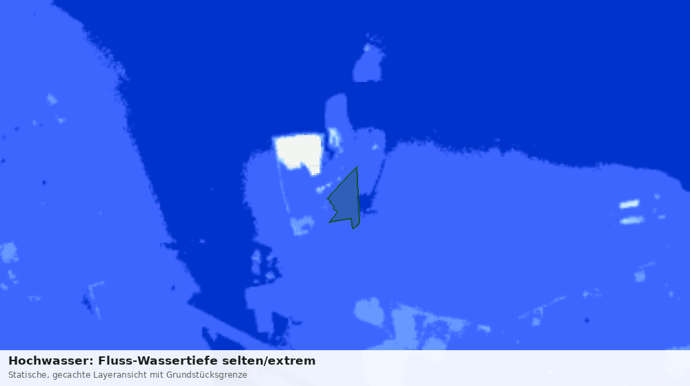 Statische Kartenansicht: Hochwasser: Fluss-Wassertiefe selten/extrem
