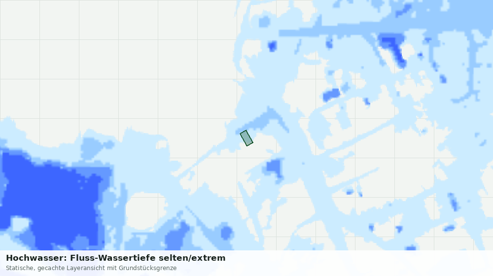 Statische Kartenansicht: Hochwasser: Fluss-Wassertiefe selten/extrem