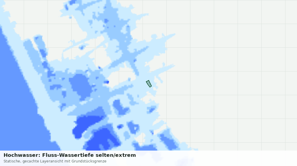 Statische Kartenansicht: Hochwasser: Fluss-Wassertiefe selten/extrem