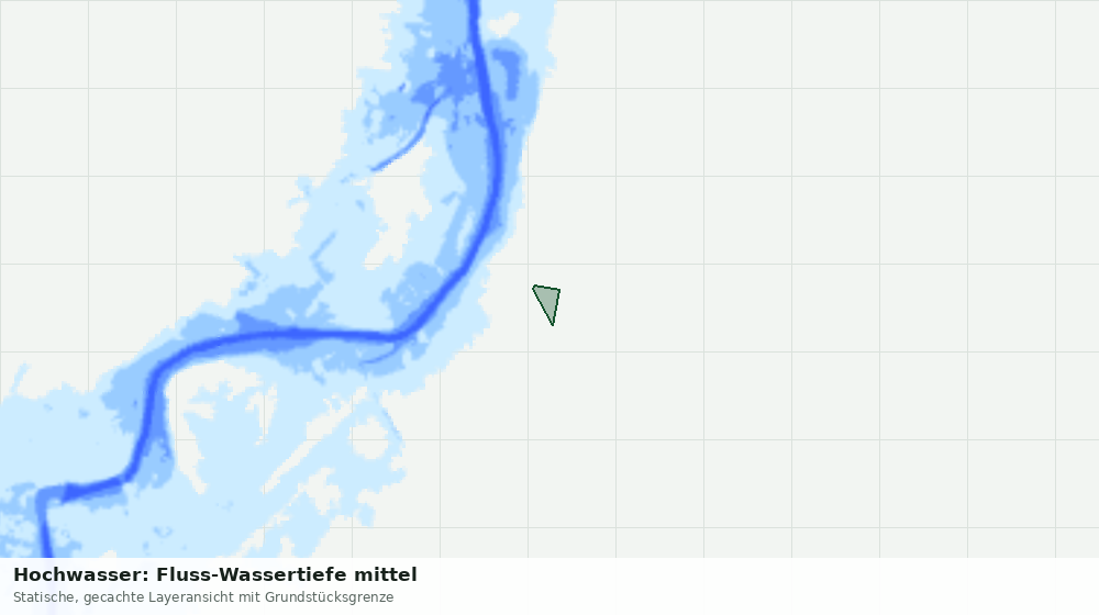 Statische Kartenansicht: Hochwasser: Fluss-Wassertiefe mittel